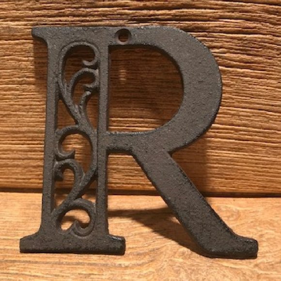 Cast Iron Letter "N" 4 5/8"tall Ornate Raw Cast Iron Ready to Paint 0184-0557-N - Picture 9 of 16
